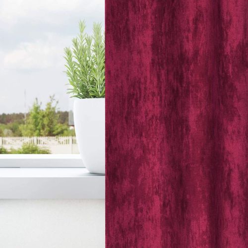 Кадифени завеси С завеси 2 pcs Виненочервен 260 x 140 см Кадифе
