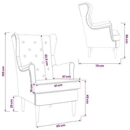 фотьойл Тъмен сив текстил