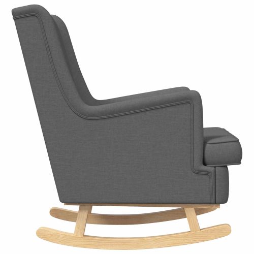 Люлеещ се стол Тъмен сив 62 x 80 x 85 см текстил