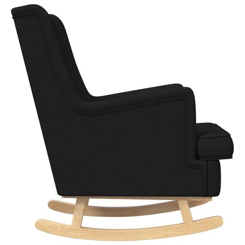 Люлеещ се стол Черен 62 x 80 x 85 см текстил