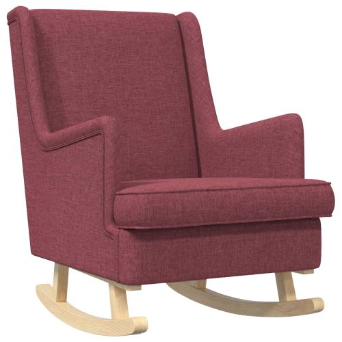 Люлеещ се стол Виненочервен 62 x 80 x 85 см текстил