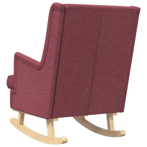 Люлеещ се стол Виненочервен 62 x 80 x 85 см текстил