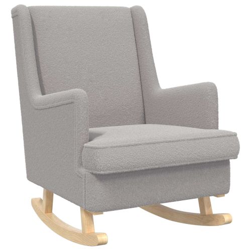 Люлеещ се стол Светлосиво 62 x 80 x 85 см Вълнена тъкан