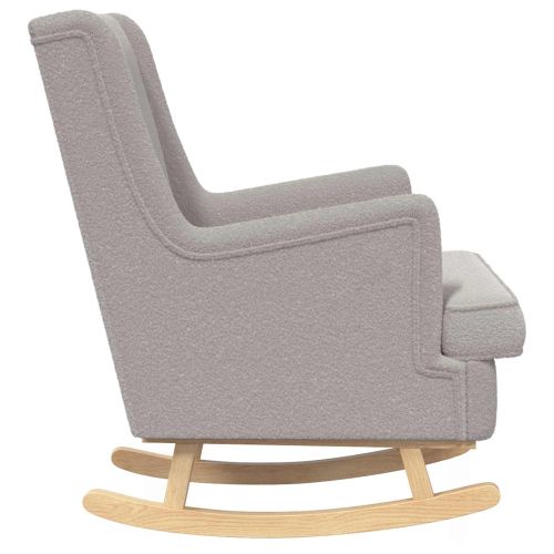 Люлеещ се стол Светлосиво 62 x 80 x 85 см Вълнена тъкан