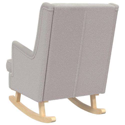 Люлеещ се стол Светлосиво 62 x 80 x 85 см Вълнена тъкан