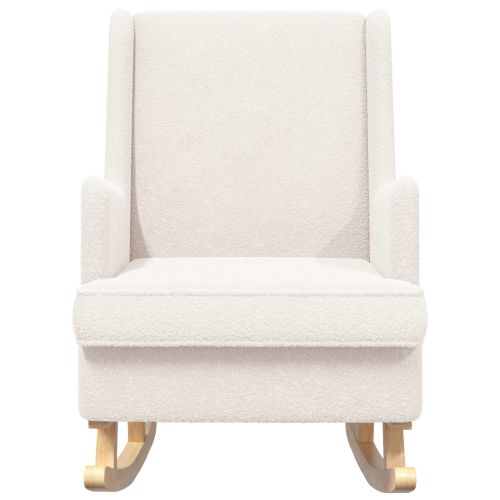 Люлеещ се стол Крем 62 x 80 x 85 см Вълнена тъкан