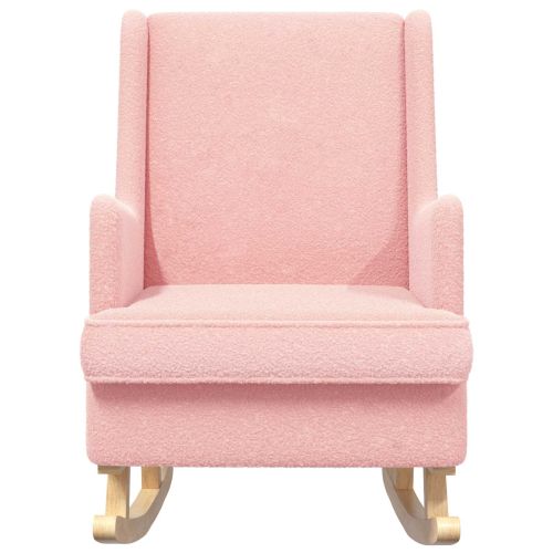 Люлеещ се стол Розово 62 x 80 x 85 см Вълнена тъкан