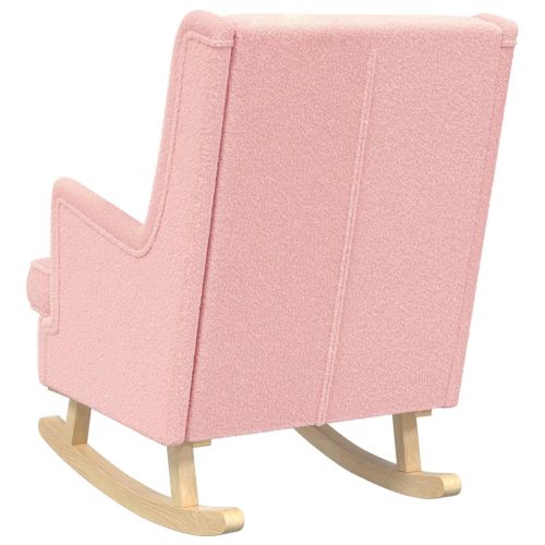 Люлеещ се стол Розово 62 x 80 x 85 см Вълнена тъкан