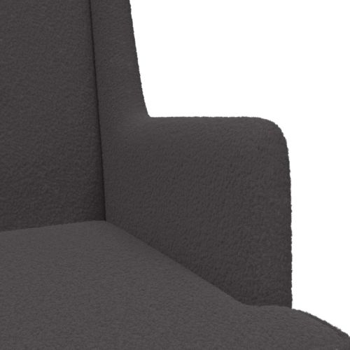 Люлеещ се стол Тъмен сив 62 x 80 x 85 см Вълнена тъкан