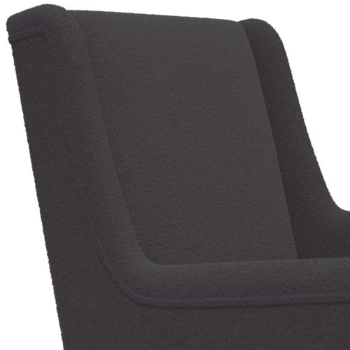 Люлеещ се стол Тъмен сив 62 x 80 x 85 см Вълнена тъкан