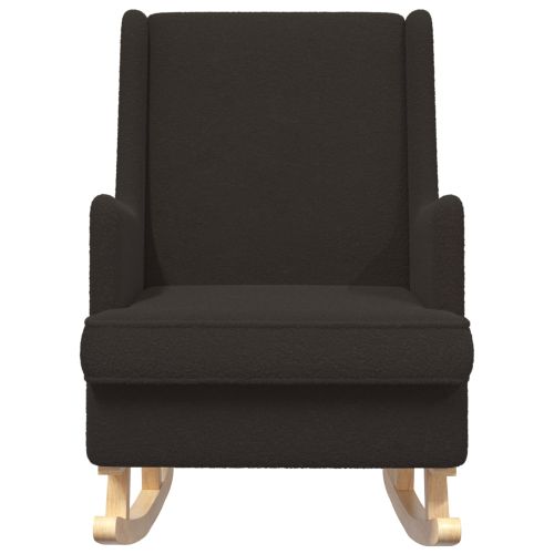 Люлеещ се стол Черен 62 x 80 x 85 см Вълнена тъкан