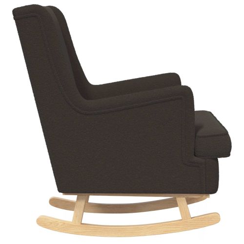 Люлеещ се стол Черен 62 x 80 x 85 см Вълнена тъкан