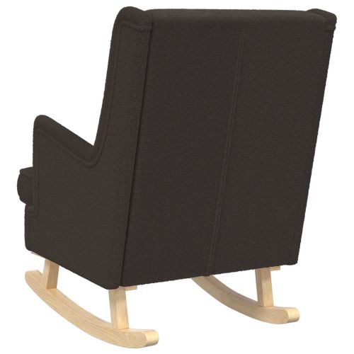 Люлеещ се стол Черен 62 x 80 x 85 см Вълнена тъкан