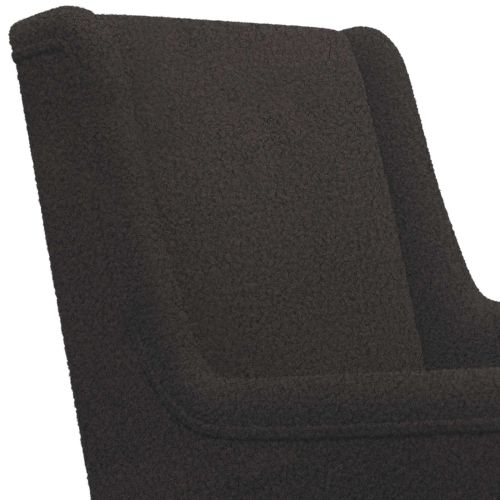 Люлеещ се стол Черен 62 x 80 x 85 см Вълнена тъкан