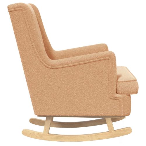 Люлеещ се стол Бежово 62 x 80 x 85 см Вълнена тъкан