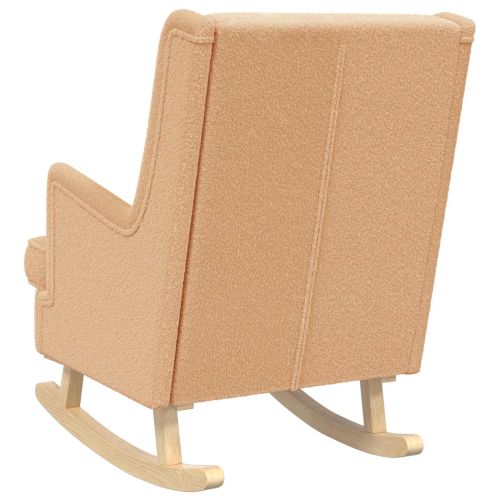 Люлеещ се стол Бежово 62 x 80 x 85 см Вълнена тъкан