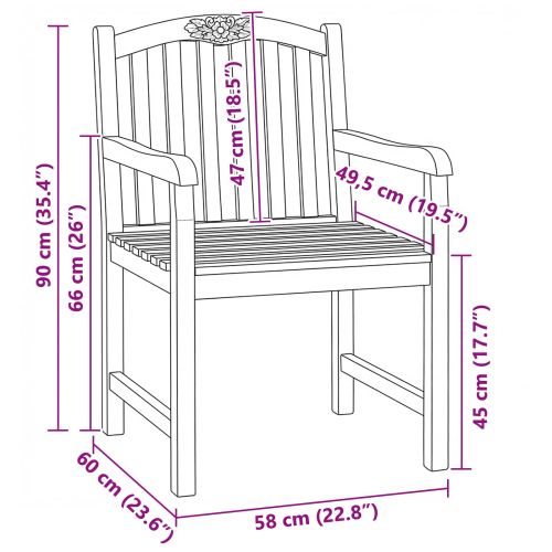Ръчно изработен стол с рози 2 pcs Натурално 58 x 60 x 90 см