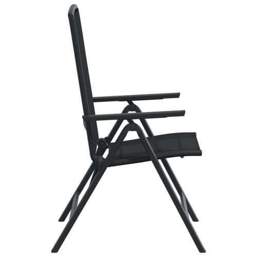 Лежанки за градина 2 pcs Черно 58 x 71 x 112 см Textilene