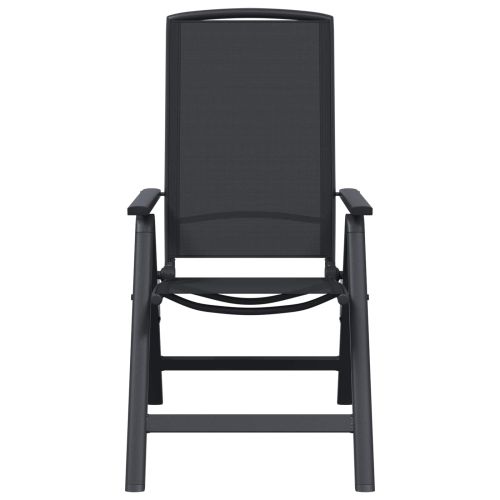 Лежанки за градина 2 pcs Черно 58 x 71 x 112 см Textilene