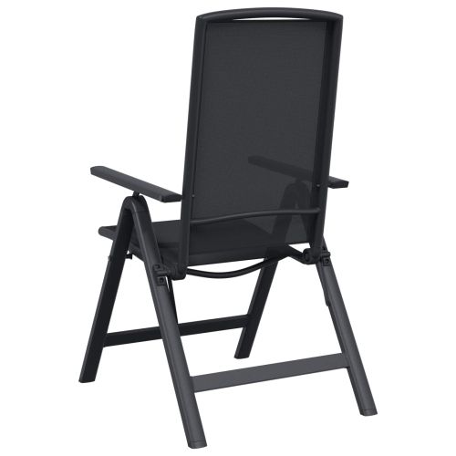 Лежанки за градина 2 pcs Черно 58 x 71 x 112 см Textilene