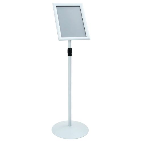 Поставка за плакат Сребрист 33 x 33 x 126 см PVC и стомана