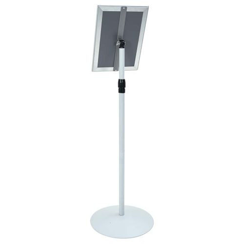 Поставка за плакат Сребрист 33 x 33 x 126 см PVC и стомана