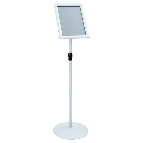 Поставка за плакат Сребрист 33 x 33 x 123 см PVC и стомана