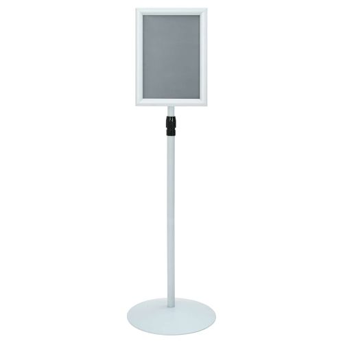 Поставка за плакат Сребрист 33 x 33 x 123 см PVC и стомана