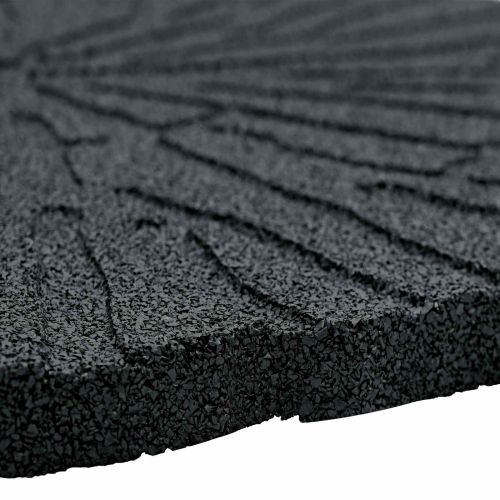 Стъпаловиден камък 6 pcs Черен Ø 45 x 1,8 см Каучук