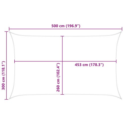 Слънчево платно за сянка Синьо и бяло 5 x 3 m