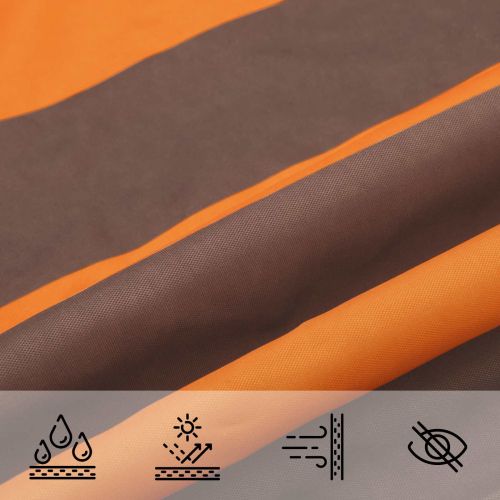 Слънчево платно за сянка Оранжево и кафяво 3,5 x 3,5 x 4,9 m