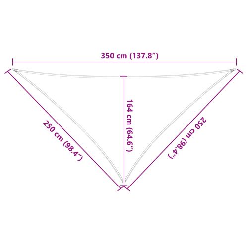 Слънчево платно за сянка Синьо и бяло 2,5 x 2,5 x 3,5 m