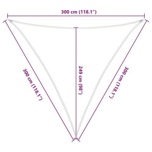 Слънчево платно за сянка Светлосив и бял 3 x 3 x 3 m