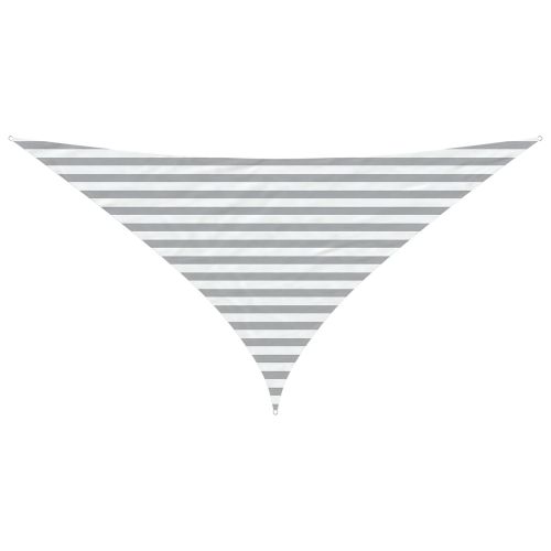 Слънчево платно за сянка Светлосив и бял 3 x 3 x 4,24 m