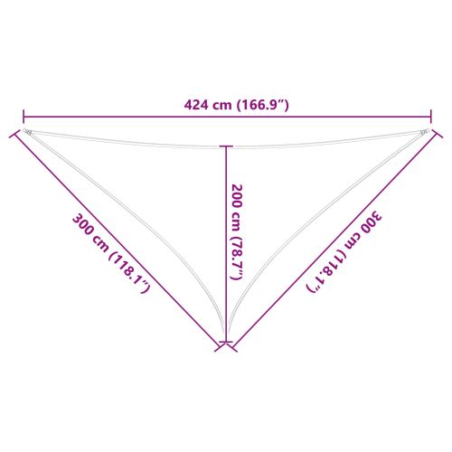 Слънчево платно за сянка Светлосив и бял 3 x 3 x 4,24 m