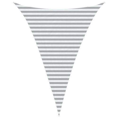 Слънчево платно за сянка Светлосив и бял 3 x 4 x 4 m