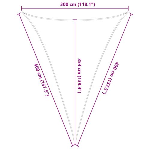 Слънчево платно за сянка Светлосив и бял 3 x 4 x 4 m