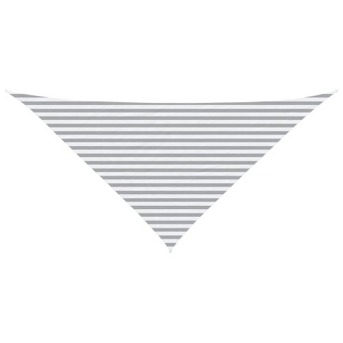 Слънчево платно за сянка Светлосив и бял 4 x 4 x 5,8 m