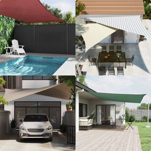 Слънчево платно за сянка Светлосив и бял 5 x 5 x 5 m