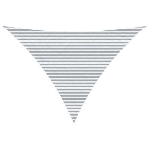 Слънчево платно за сянка Светлосив и бял 5 x 5 x 6 m