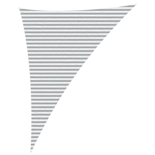 Слънчево платно за сянка Светлосив и бял 4 x 5 x 6,4 m