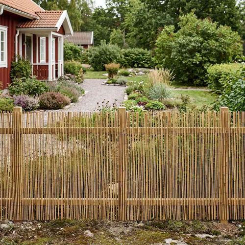 Градска ограда Въглен 1000 x 80 см Тръстика