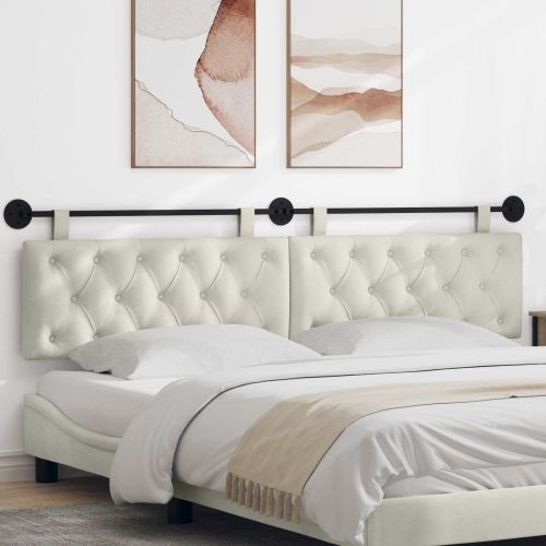 Табла за легло висяща С LED осветление Кремаво Кадифе