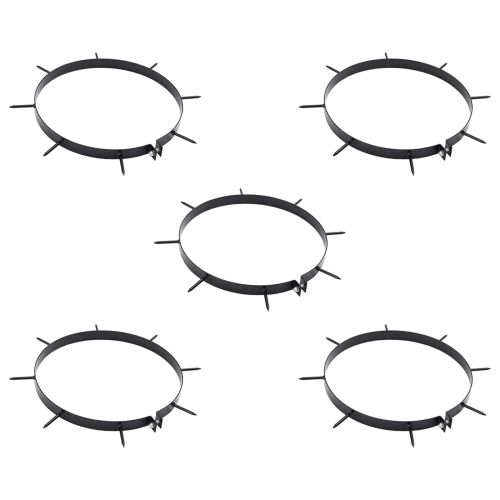 Клапа за Аератор за Трева с Спици 5 pcs Черен Ø 320 мм Желязо