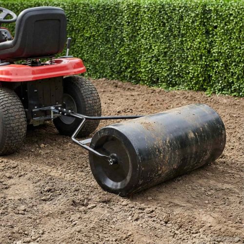 Градински ролер за тревни площи Черно 120 x 99 см Желязо