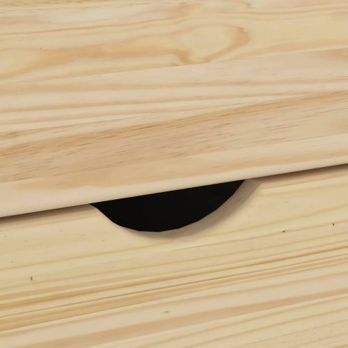 Плъзгащ кабинет с колело Кафяво 65,5 x 34 x 39 см Солиден бор