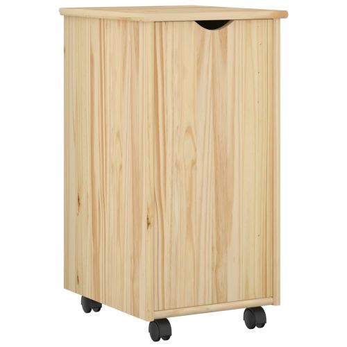 Плъзгащ кабинет с колело Кафяво 34 x 39 x 65,5 cm Солиден бор