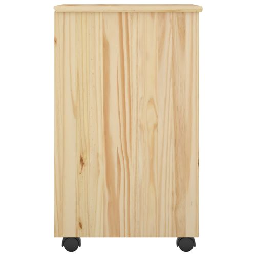 Плъзгащ кабинет с колело Кафяво 34 x 39 x 65,5 cm Солиден бор