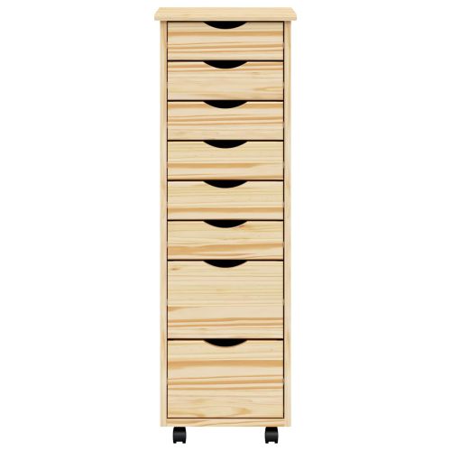 Ролков шкаф с чекмеджета с колело MOSS Ясна лакова покривка