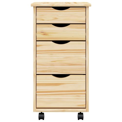 Ролково бюро с шкаф MOSS Ясна лакова покривка 34 x 39 x 65,5 cm